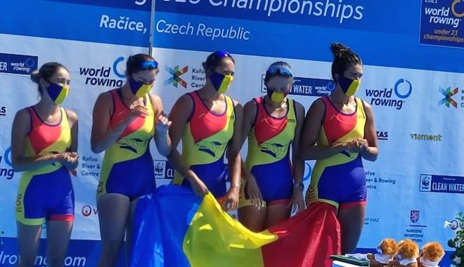 Canotaj / Echipaj al României, medaliat cu aur la Campionatele Mondiale U23