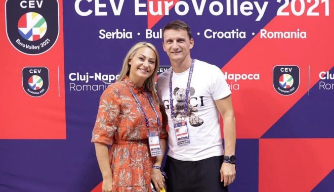 Nicoleta Gonţea şi Florin Voinea le susţin pe tricolore la Europenele de volei de la Cluj