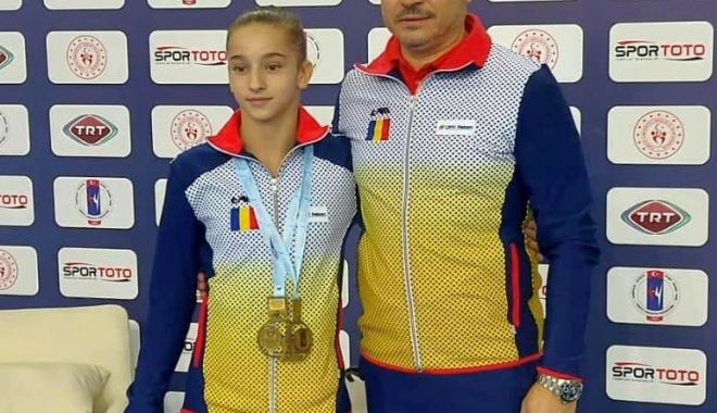 Gimnasta Maria Ceplinschi, de la CS Farul, medaliată cu aur la Naţionale şi la RomGym Trophy