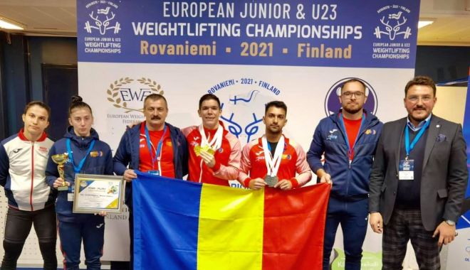 Haltere / Cristian Luca, trei medalii de aur la Europenele de tineret din Finlanda