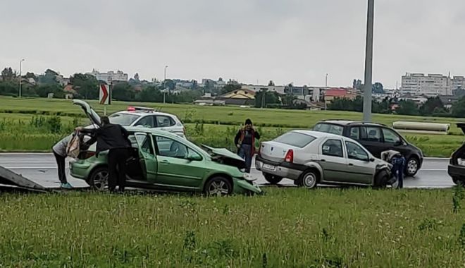 ACCIDENT în sensul giratoriu de la Cumpăna
