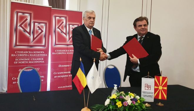 Acord de colaborare între camerele de comerț din România și Macedonia de Nord