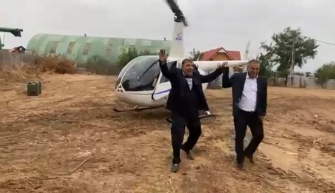Primar din Dolj, dus la nuntă cu elicopterul