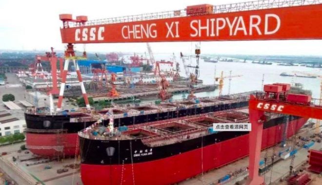 China deține mai mult de jumătate din comenzile de construcții navale