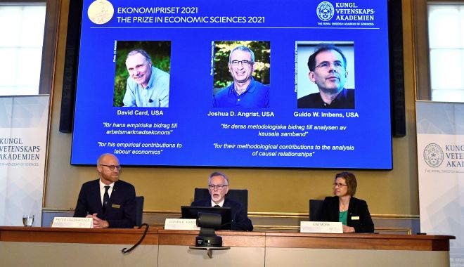 Premiul Nobel pentru economie a fost decernat unui trio de specialişti în economie experimentală