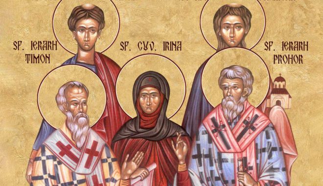 Biserica Ortodoxă îi cinsteşte pe Sfinţii Apostoli şi Diaconi Prohor, Nicanor, Timon şi Parmena