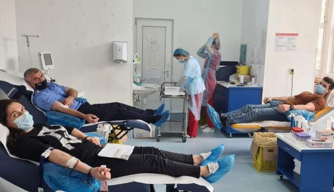 Jandarmii constănțeni au donat sânge