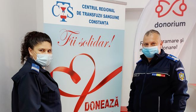 Jandarmii din Constanța - donatori de sânge, donatori de viață!