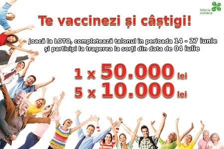 „Te vaccinezi și câștigi”. Loteria Română, tombolă specială pentru încurajarea imunizării