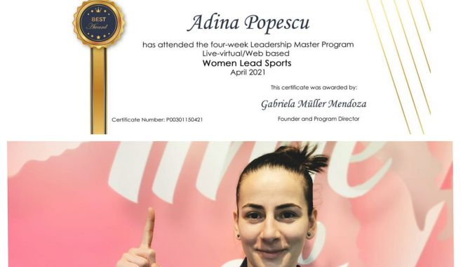 Lupte / Adina Popescu, absolventă a programului de Leadership inițiat de Federaţia Internațională