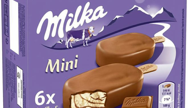 Mai multe loturi de îngheţată Milka, retrase de pe piaţă