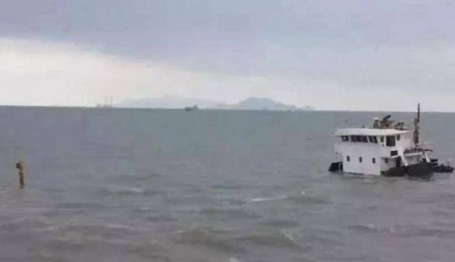 O navă chinezească s-a scufundat în urma unei coliziuni