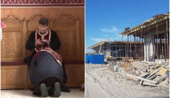Preotul care-şi spovedea enoriaşii cu ochii în telefon îşi construieşte un bloc cu 7 etaje în Mamaia