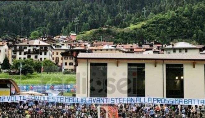 Fanii lui Lazio Roma i-au dedicat un banner lui Ștefan Radu în semn de respect