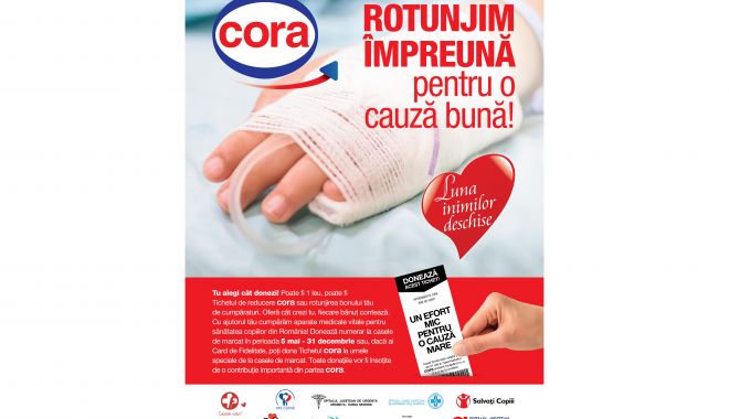 cora își invită clienții să i se alăture într-o campanie de susținere a partenerilor care se ocupă de sănătatea copiilor
