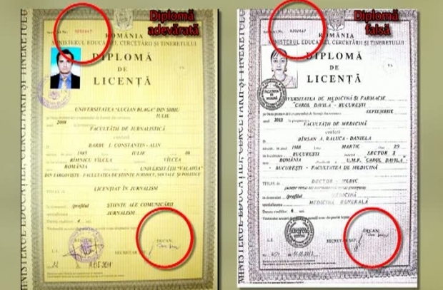 Diploma De Licenţă A Falsului Medic De La Spitalul Judeţean Ilfov