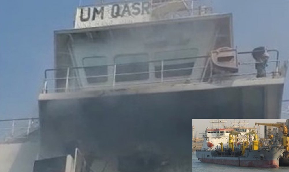 Pompierii au intervenit pe o navă de dragaj - pompieriiauintervenitpeonavadedr-1630949030.jpg